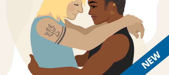 Two people lovingly facing each other